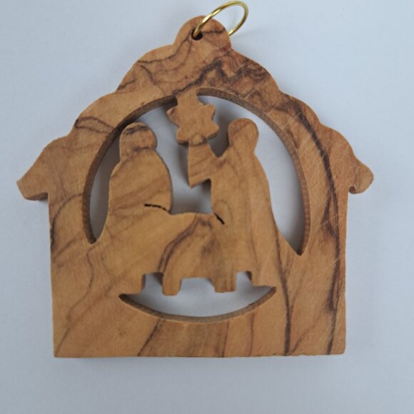 Olive Wood Holy Land Ornaments Handcrafted Lot of 12 - Picture 9 of 16